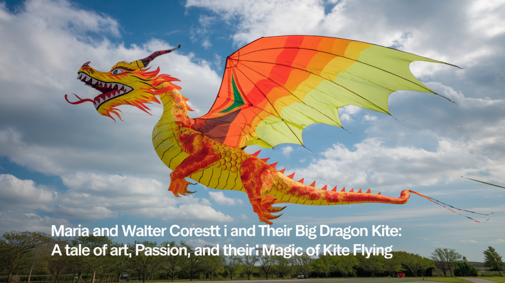 Maria And Walter Corestti And Their Big Dragon Kite